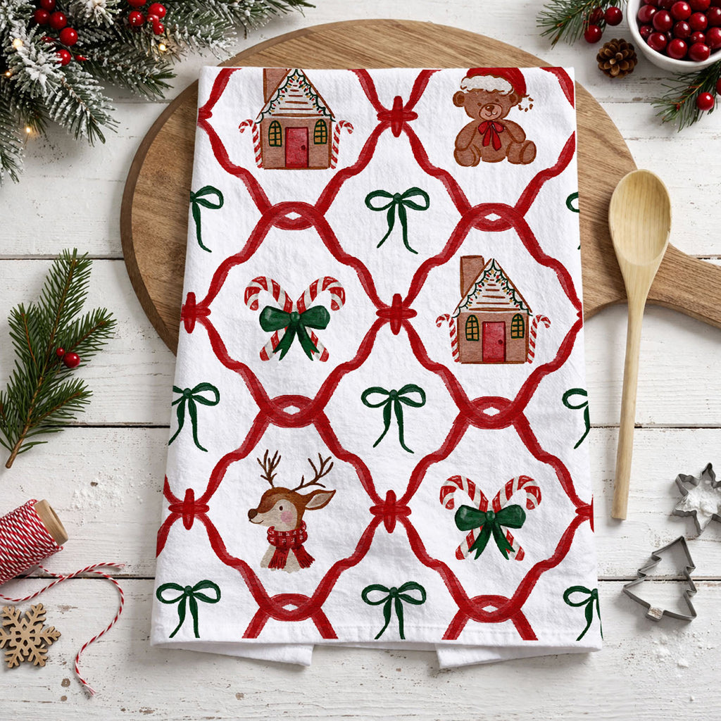 Vintage Christmas Variety Kitchen Towel
