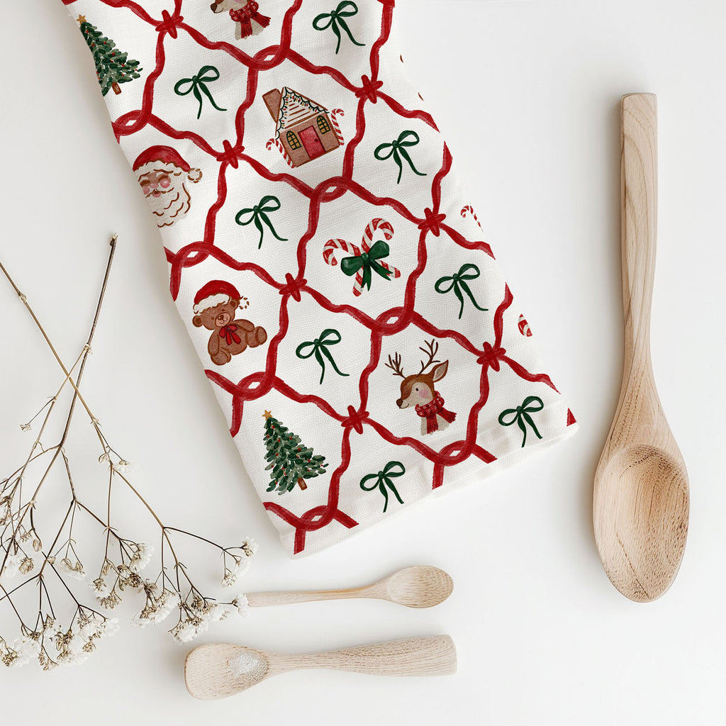 Vintage Christmas Variety Kitchen Towel