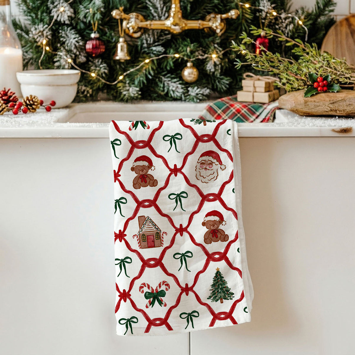 Vintage Christmas Variety Kitchen Towel