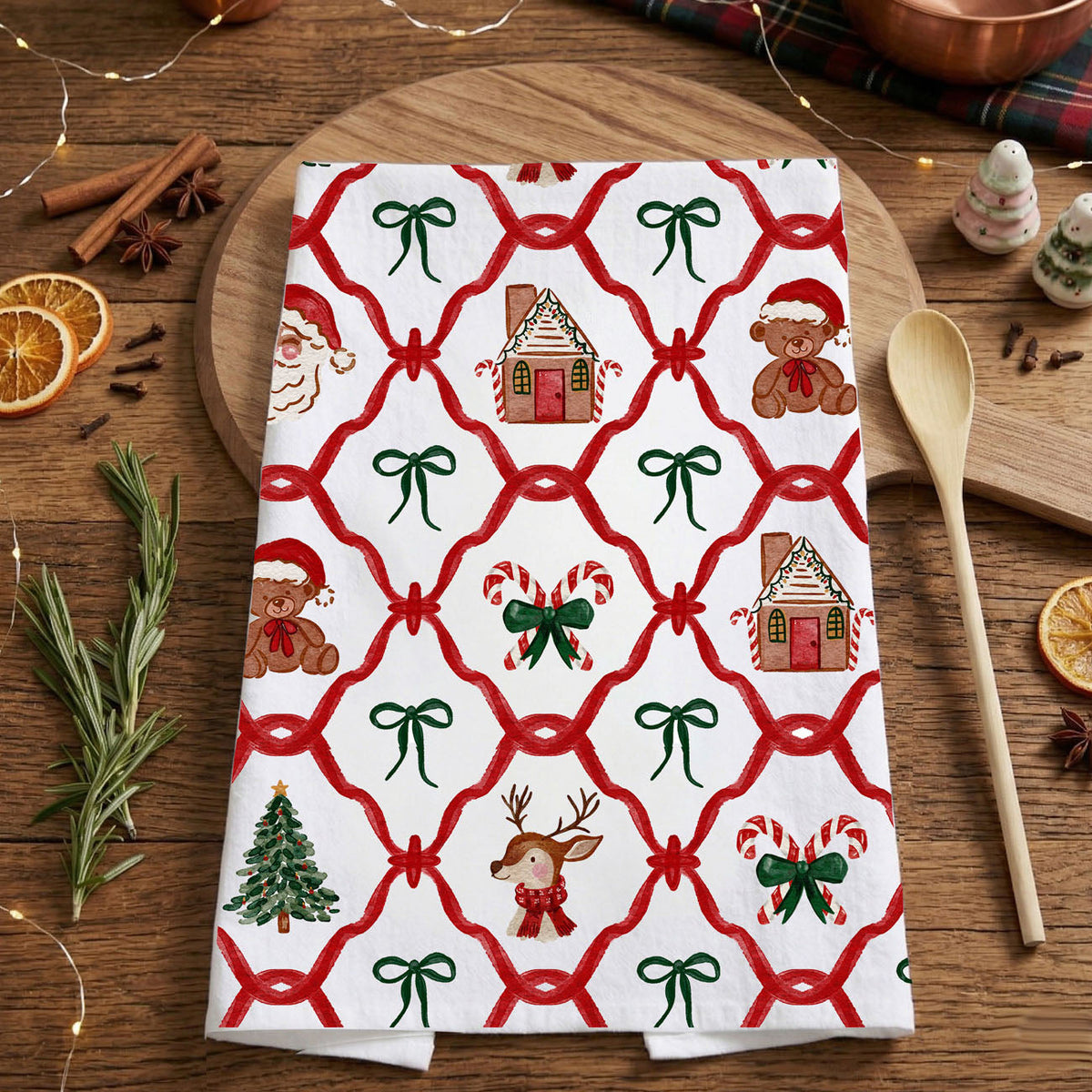 Vintage Christmas Variety Kitchen Towel