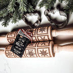 Handmade Wooden Embossed Christmas Rolling Pin Set — Select Your Style & Size