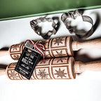 Handmade Wooden Embossed Christmas Rolling Pin Set — Select Your Style & Size