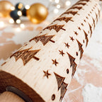 Handmade Wooden Embossed Christmas Rolling Pin Set — Select Your Style & Size