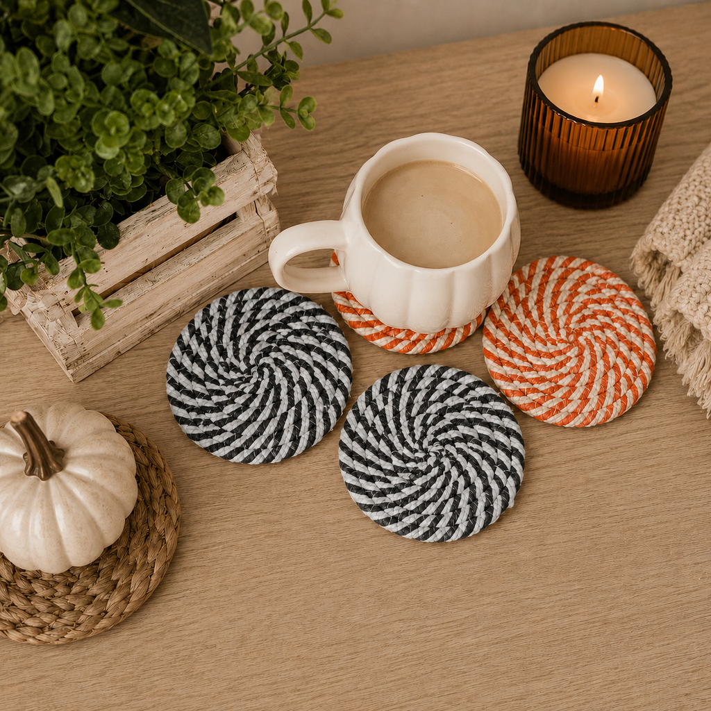 Fall Fabric Coasters — Select Your Pack & Color Story