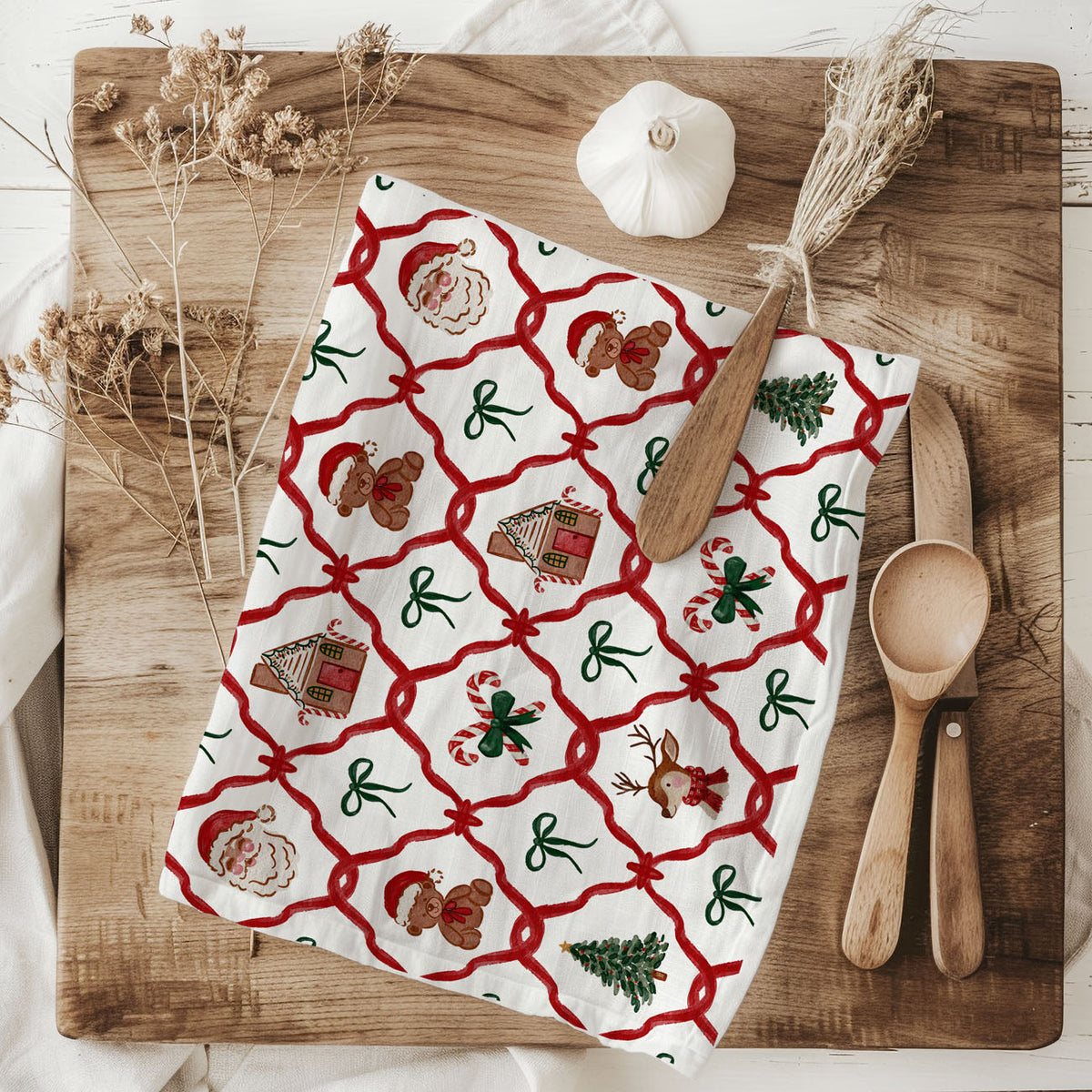 Vintage Christmas Variety Kitchen Towel