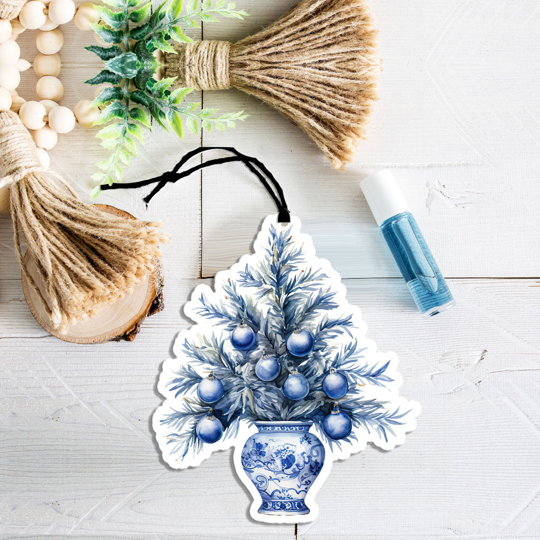 Chinoiserie Vase Freshie - Hanging Vehicle Air Freshener — Select Your Scent