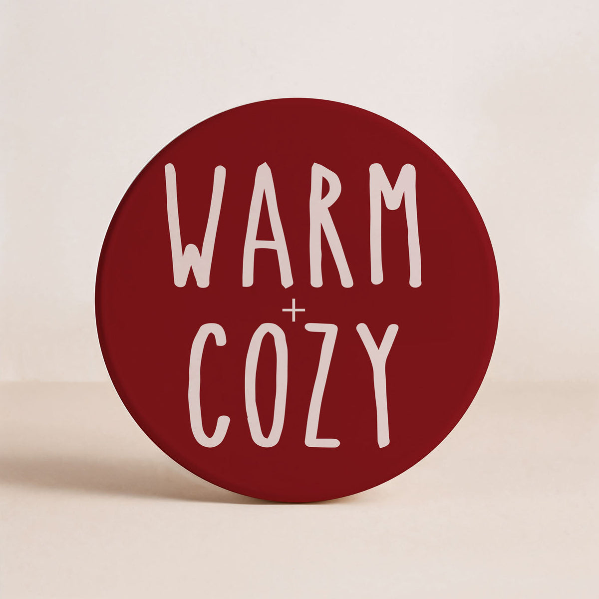 Minimalist Christmas Premium Ceramic Coasters with Cork Back — Select Your Pack & Color
