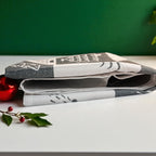 Hand-Drawn Christmas Tree Block Pattern Kitchen Towel