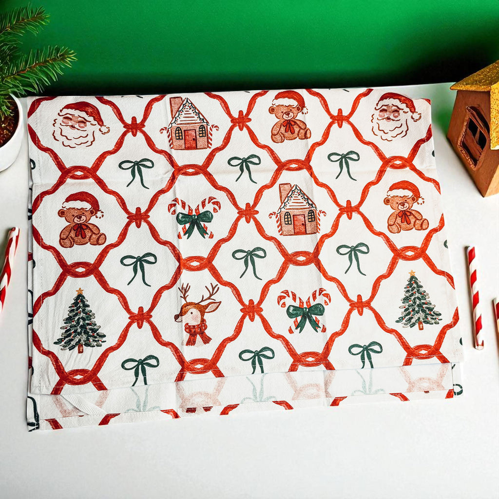 Vintage Christmas Variety Kitchen Towel
