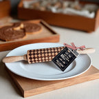 Handmade Wooden Embossed Courtly Check Rolling Pin — Select Your Style & Size