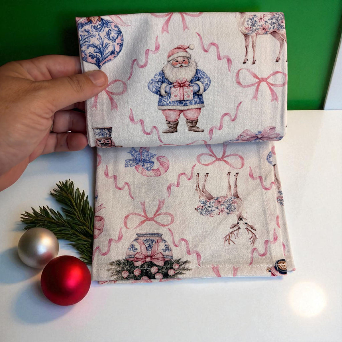 Chinoiserie Christmas Kitchen Towel