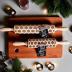 Handmade Wooden Embossed Christmas Rolling Pin Set — Select Your Style & Size
