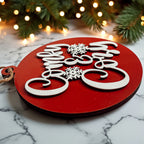Wooden "Comfy & Cozy" Christmas Ornament — Select Your Color