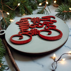 Wooden "Comfy & Cozy" Christmas Ornament — Select Your Color