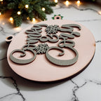 Wooden "Comfy & Cozy" Christmas Ornament — Select Your Color
