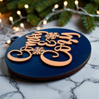 Wooden "Comfy & Cozy" Christmas Ornament — Select Your Color