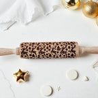 Handmade Wooden Embossed Christmas Rolling Pin Set — Select Your Style & Size