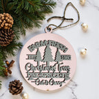 Wooden "Farm Fresh Christmas Trees..." Christmas Ornament — Select Your Color