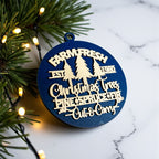 Wooden "Farm Fresh Christmas Trees..." Christmas Ornament — Select Your Color