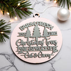 Wooden "Farm Fresh Christmas Trees..." Christmas Ornament — Select Your Color