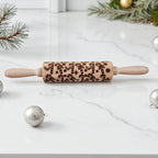 Handmade Wooden Embossed Christmas Rolling Pin Set — Select Your Style & Size