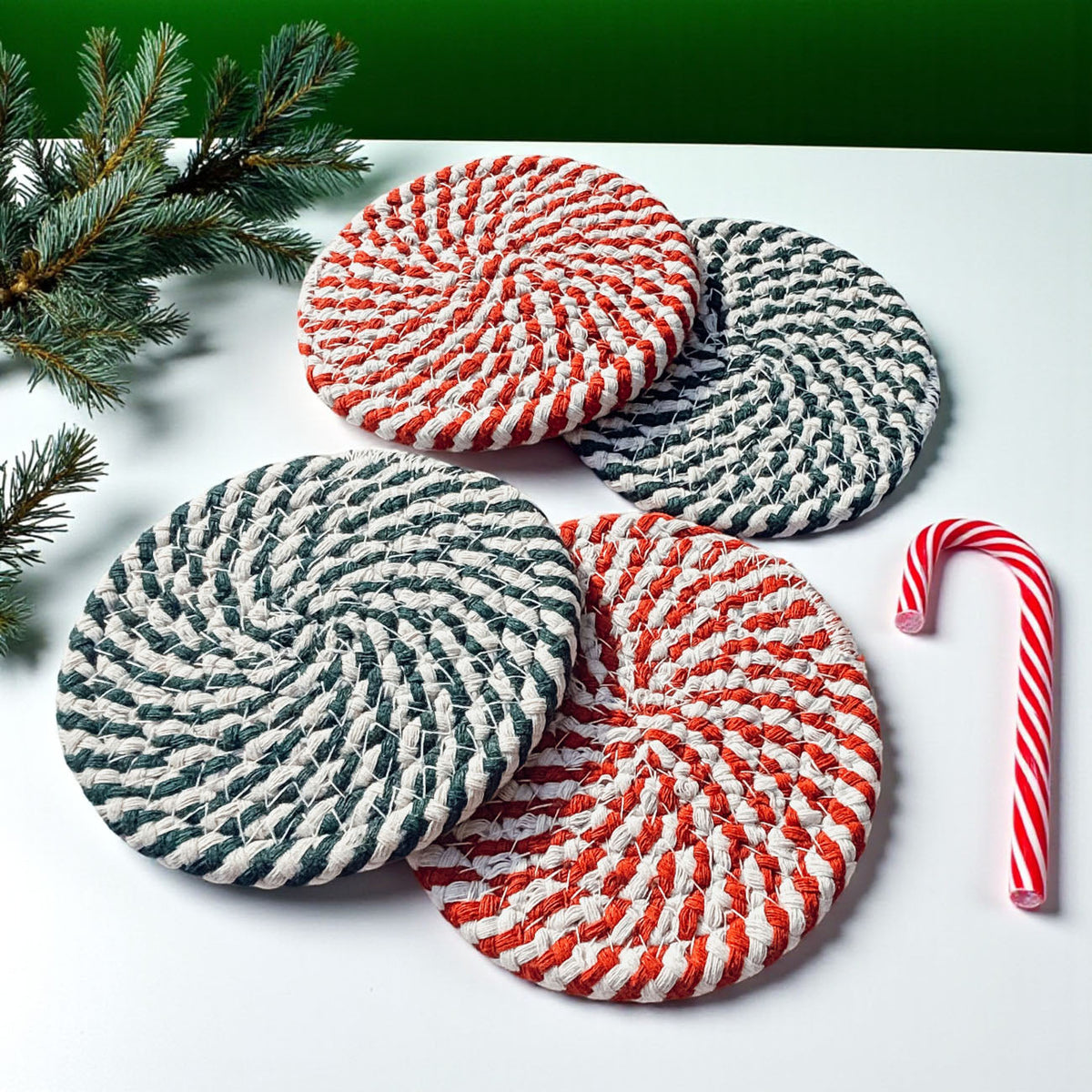 Candy Cane Coaster PRE-ORDER — Select Your Color