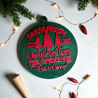 Wooden "Farm Fresh Christmas Trees..." Christmas Ornament — Select Your Color