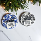 Blue & White Braided Rope Coasters (Set of 4)