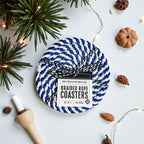 Blue & White Braided Rope Coasters (Set of 4)