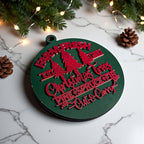 Wooden "Farm Fresh Christmas Trees..." Christmas Ornament — Select Your Color