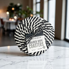 Black & White Braided Rope Coasters (Set of 4)