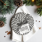 Black & White Braided Rope Coasters (Set of 4)