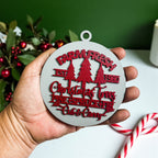 Wooden "Farm Fresh Christmas Trees..." Christmas Ornament — Select Your Color