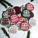 Wooden "Farm Fresh Christmas Trees..." Christmas Ornament — Select Your Color