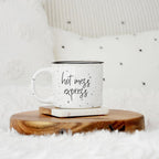 Limited Edition "Hot Mess Express" Black Rim Campfire Style Mug