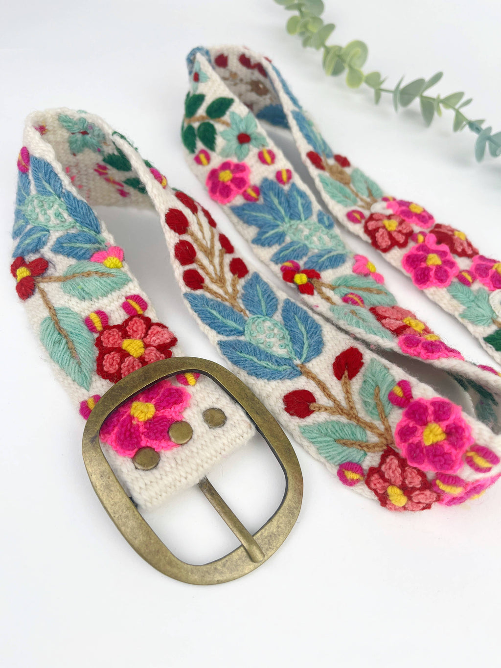 Wildberry Embroidered Wide Belt — Select Your Color