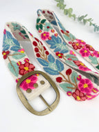 Wildberry Embroidered Wide Belt — Select Your Color
