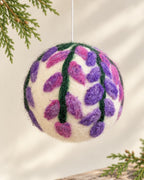 Hand Felted Wool Ball Ornament - Wisteria Bough