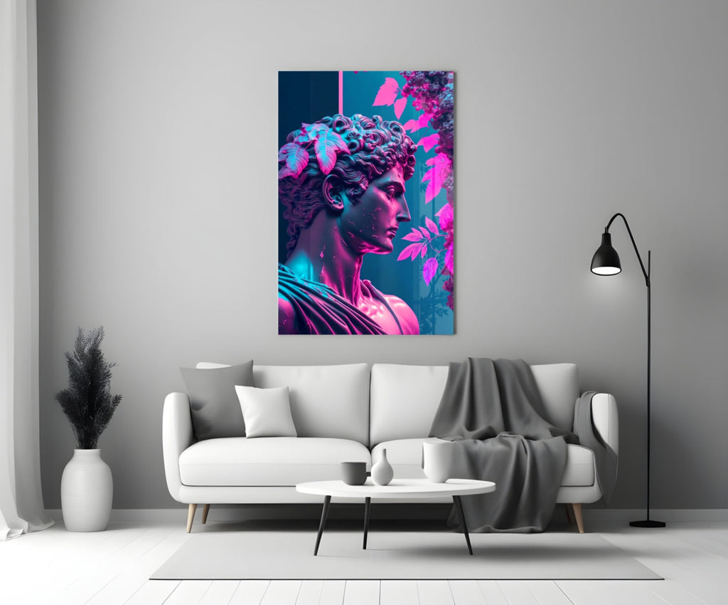 Thinking Sculpture Glass Wall Art