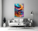 Color Dance Glass Wall Art