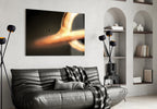 Golden Black Hole Glass Wall Art