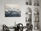 Snowy Mountains Glass Wall Art