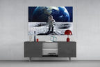 Space Walk Glass Wall Art