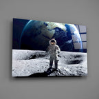 Space Walk Glass Wall Art