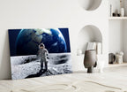 Space Walk Glass Wall Art