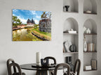 Small Village Glass Wall Art