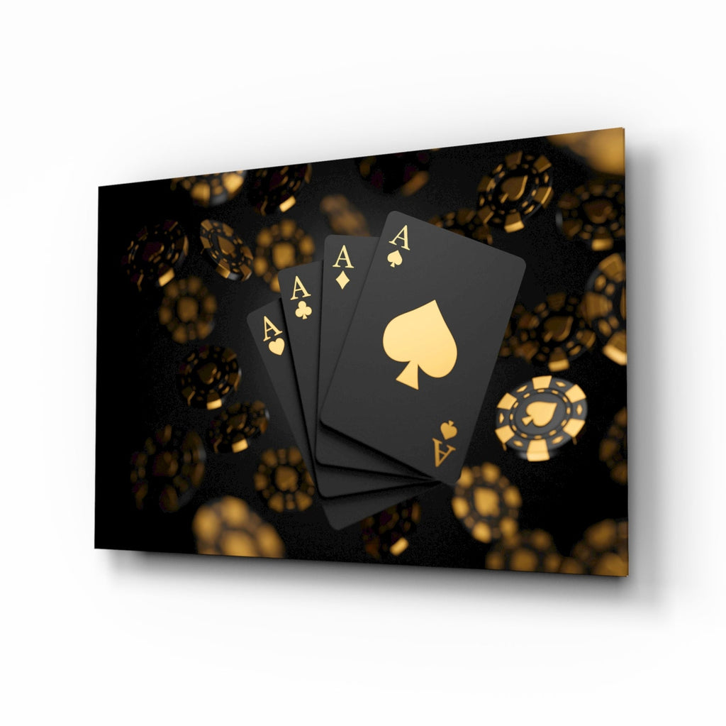 Gambler's Art Glass Wall Art
