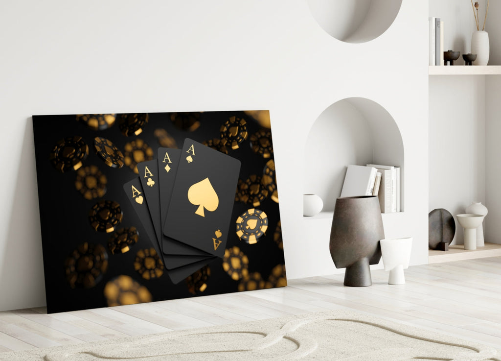 Gambler's Art Glass Wall Art
