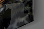 Turquoise Eyed Leopard Glass Wall Art