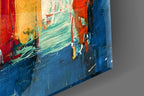 Painted Rhino Color Strokes Glass Wall Art